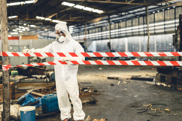 Professional Biohazard Cleanup technician working in Daly City, CA